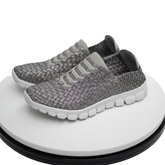 Bonavi Women’s Antistress Silver Woven Stretch Slip-On Shoes 6.5 US Lightweight - Picture 2 of 10